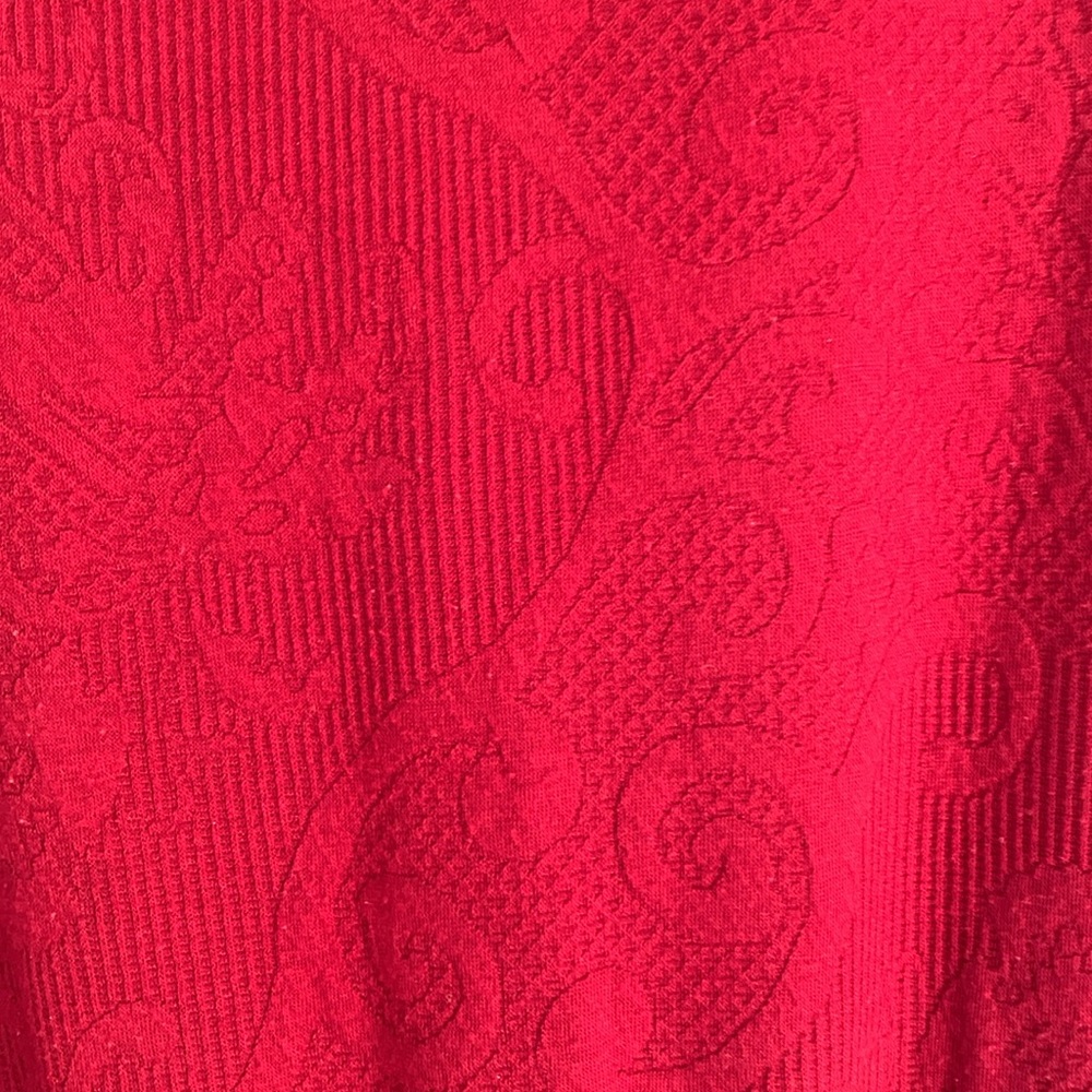 Dina Be Red Damask Midi A-line Sleeveless Cocktail Dress EUC - Picture 3 of 8